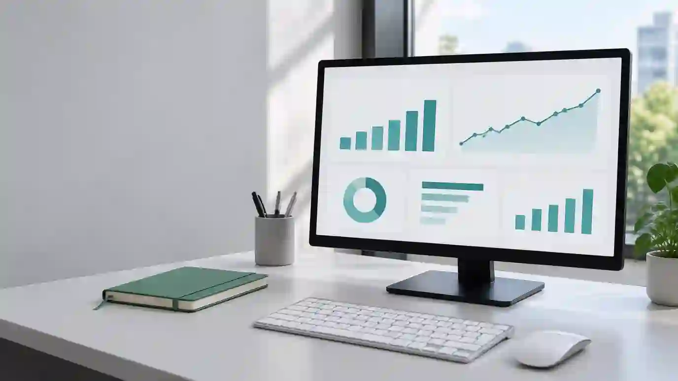 A workstation displaying illustrative performance charts